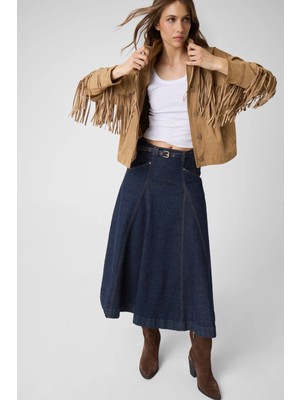 Guess Rayne Kadın Denim A Kesim Etek