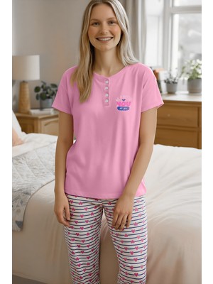 Yeni İnci Kadın %100 Pamuk Pijama Takımı