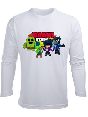 Empressco Uzun Kollu 4 Karakter Brawl Stars Baskılı Pamuklu Çocuk T-Hirt - Fiyatı, Yorumları