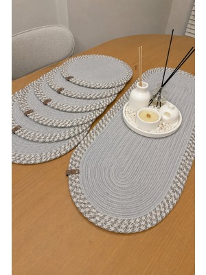 Empressco Herakles 6'lı Supla ve Runner Seti, 33 cm Amerikan Servis Hasırları
