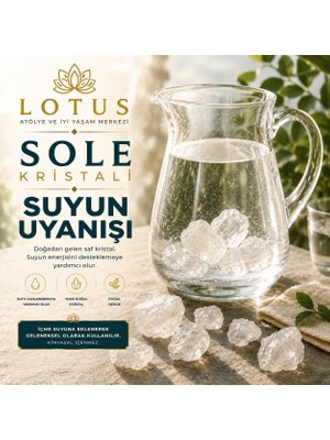 Lotus Atölye ve İyi Yaşam Merkezi 🌊 Sole Kristali Doğal Kristal Tuz