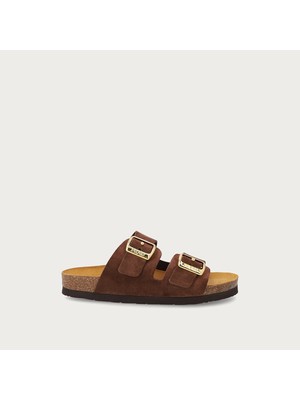   Kadın Terlik 17B8 Frau Suede Double-Strap Sliders