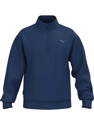 Mizuno Athletic 1/4 Zip Erkek Fermuarlı Sweatshirt Lacivert
