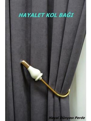 Hayal Dünyası Kornişe Takılan Hayalet Sistem Özel Tasarım Ahşap Perde Kol Bağı