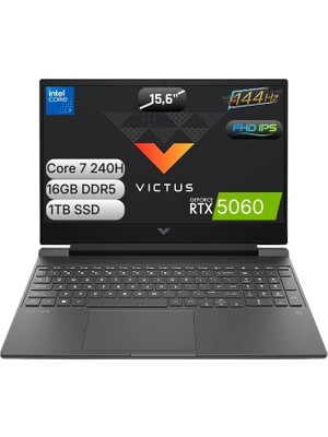 Leaf Shop Victus | Nvıdıa® Geforce Rtx™ 5060 8 GB | Intel® Core™ 7 240H | 16 GB Ddr5 Ram | 1 Tb SSD | 15.6 Inç 144 Hz IPS Ekran | Freedos | Oyun Bilgisayarı | C03P7EA