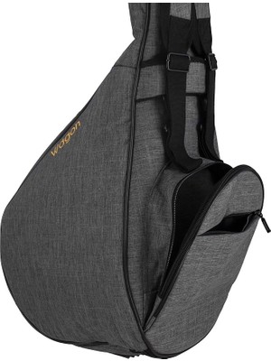 Leaf Shop 03 Serisi Kısa Sap Bağlama Saz Çantası, Gri