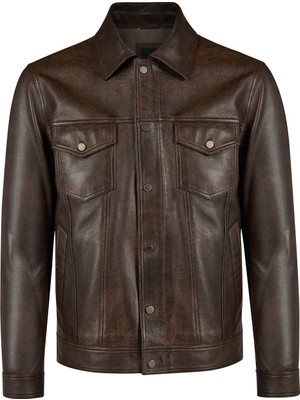 Derimod Curry Erkek Bronz Deri Ceket 26SGF6612R4