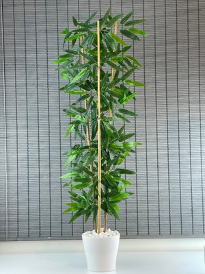 Empressco Yapay Yapraklı 3 Gövdeli Bambu Ağacı, Dekoratif, 110 cm