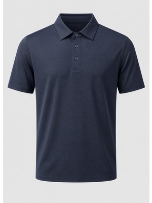 Brandhills Lacivert Renk Dikişsiz Performans Kumaş Polo Yaka Tişört