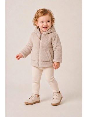 Cantoy Bebek Peluş Ayıcık Kulaklı Kapüşonlu Mont Premium Kalite