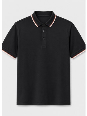 Brandhills Siyah Renk Polo Yaka Erkek T-Shirt