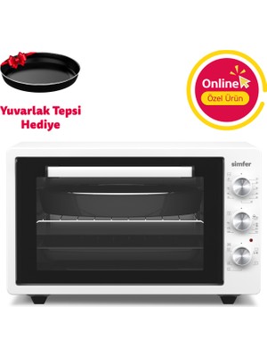 Simfer 4242 Beyaz 42 LT Turbo Fan Mini/Midi Fırın - 6 Fonksiyon,Yoğurt Yapma, Buz Çözme & İç Aydınlatma