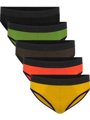 Steve Wolls Erkek Renkli 5’li Bambu Slip - 25503