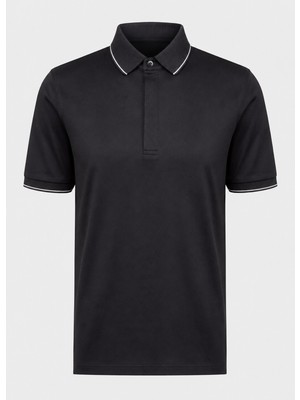 Brandhills Siyah Renk Apreli Polo Yaka Erkek T-Shirt