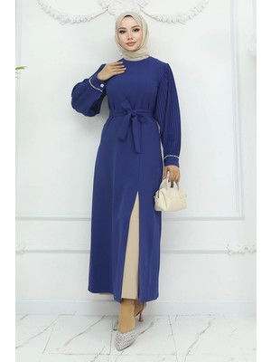 Missvalle Piliseli Yırtmaçlı Takım Indigo 19239