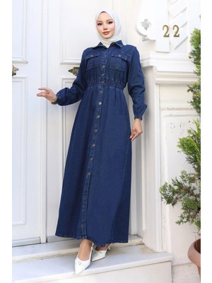 Missvalle Beli Lastikli Kot Ferace Koyu Mavi 19228