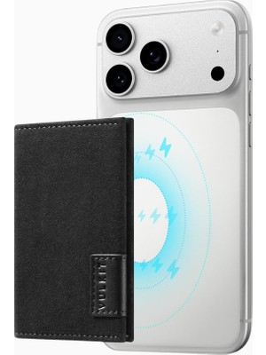 Vulkit Rfıd Magsafe Uyumlu Deri 4 Kart Mıknatıslı Minimalist Unisex Cüzdan