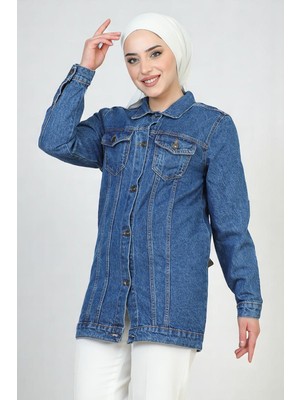 Missvalle Düğmeli Kot Ceket Açık Mavi 6105