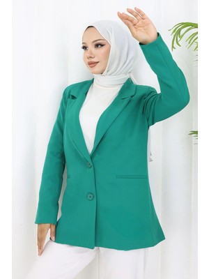 Missvalle Kadın Ceket Zümrüt 6146