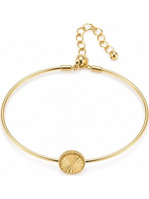Serelya Gold Renk Pirinç Model Kadın Bileklik