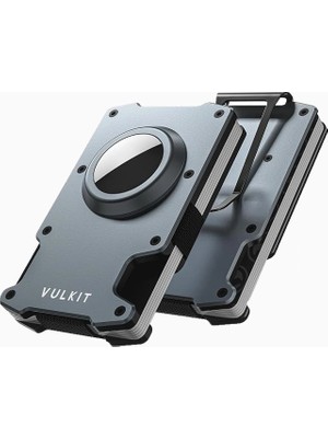 Vulkit Rfıd Korumalı Airtag Uyumlu Metal Para Klipsli Ince Unisex Cüzdan