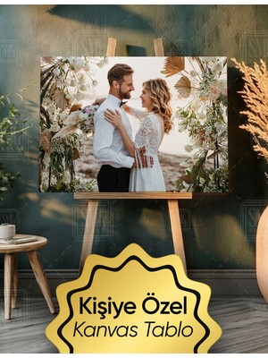 SML Tablo Kişiye Özel Yatay Kanvas Tablo Özel Gün Hediyelik Doğum Günü Hediye Sevgili Hediyesi Ev Ofis Dekor