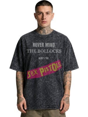 Fuddy Moda Unisex Oversize Sex Pistols Never Mind The Bollocks Here's The Baskılı Yıkamalı Tişört