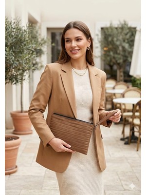 Yonca Outlet Iyah Clutch Çanta – 23X14 cm Fermuarlı Şık El Çantası, Günlük ve Abiye Kullanım (Model 102)
