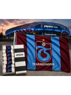 Aygan Store 8 Çift Unisex Trabzon Spor Çizgili Desenli Uzun Çorap