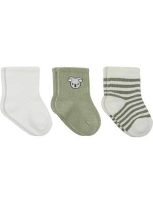 Mbb E-Ticaret Koala Boy 3'lü Penye Soket Çorap 10133 Ekru