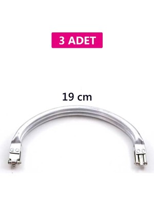 Mbb E-Ticaret Gizli Metal Oval Çanta Bursu – 3 Adet - 19 cm - Metal Çanta Aparatı Çanta Aksesuarı