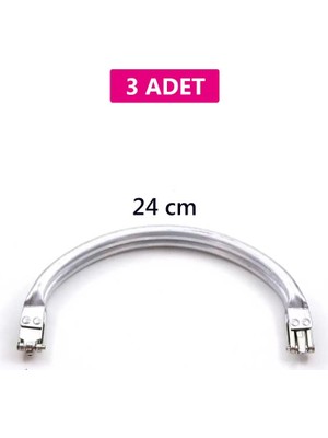 Mbb E-Ticaret Gizli Metal Oval Çanta Bursu – 3 Adet - 24 cm - Metal Çanta Aparatı Çanta Aksesuarı