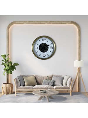 Mbb E-Ticaret Bronze Motion 60 cm Çarklı Duvar Saati