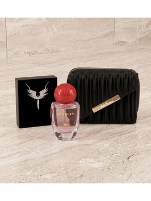 vegahediye v vega Kişiye Özel Kadın Cüzdan & Rebul Scarlet Edp 50 ml & Mikail Melek Kolye Hediye Seti