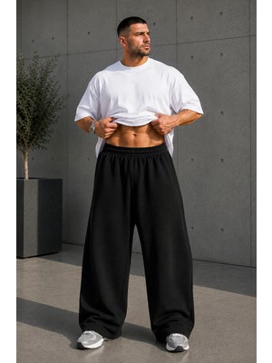 BSBSPOR Büyük Beden Unisex Rahat Lastikli Paça Uzun Boy Baggy Eşofman Altı