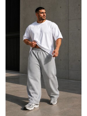 BSBSPOR Büyük Beden Unisex Rahat Lastikli Paça Uzun Boy Baggy Eşofman Altı
