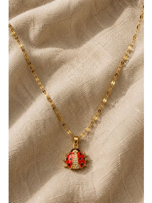 Sun Jewellery Çelik Uğur Böceği Kolye
