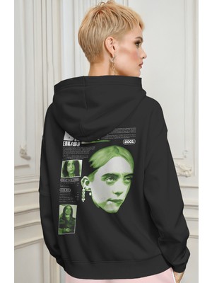 Sevbano Billie Eilish Şarkıcı Sırt Baskılı Unisex Oversize Premium Hoodie