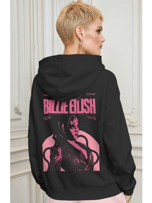 Sevbano Billie Eilish Şarkıcı Sırt Baskılı Unisex Oversize Premium Hoodie