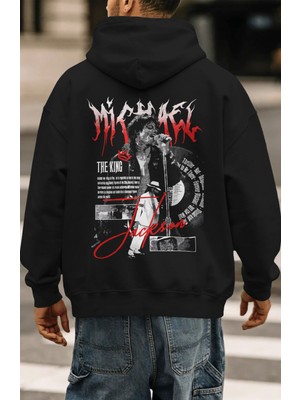Sevbano Efsane Şarkıcı Michael Jackson Sırt Baskılı Unisex Oversize Premium Hoodie