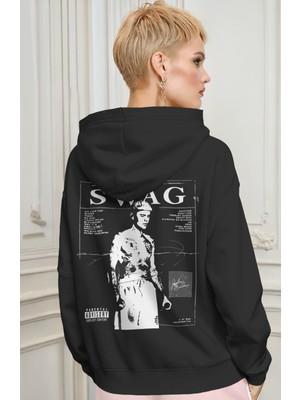 Sevbano Justin Bieber Swag Şarkıcı Sırt Baskılı Unisex Oversize Premium Hoodie