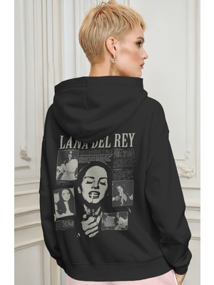 Sevbano Lana Del Rey Şarkıcı Sırt Baskılı Unisex Oversize Premium Hoodie