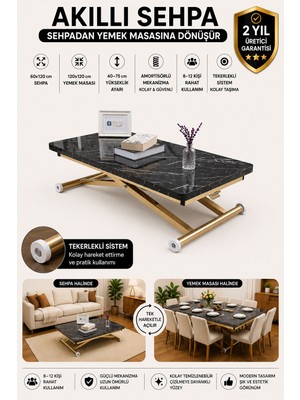 Home Üst Tabla Mdf  Oval Köşe Alt Ayak Gold Kaplama