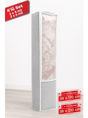Vivenda 2 Adet 6 M2 2 Adet 4 M2 Şeffaf Pencereli 4'lü Halı Hurcu Seti