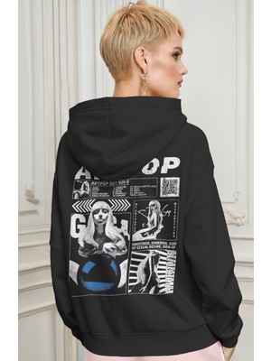 Sevbano Artpop Lady Gaga Şarkıcı Sırt Baskılı Unisex Oversize Premium Hoodie
