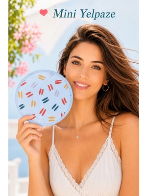 Sacce Scarves & Accessories Katlanabilir Mini Yelpaze Çantalı Taşınabilir Yazlık Desenli El Yelpazesi