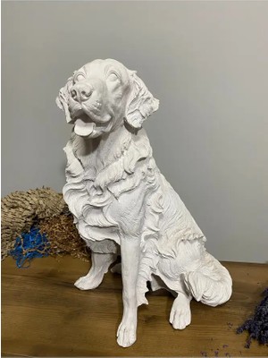 Ham Dekoratif Golden Köpek Biblo