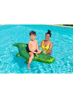 Bestway Timsah Binici - Çocuk Şişme Timsah - Deniz Binici Timsah - Havuz Timsah - Binici Bot Timsah - Crocodile 152X71 Cm.