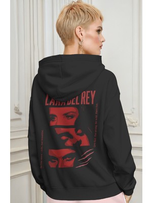 Sevbano Lana Del Rey Şarkıcı Sırt Baskılı Unisex Oversize Premium Hoodie