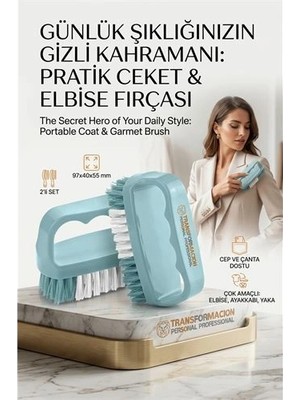 Solmazlar Online Mey Ithalat® 2'li Mini Leke ve Toz Fırçası Seti - Elbise, Ayakkabı, Yaka Için Pratik Çanta Boy Fırça 723098
